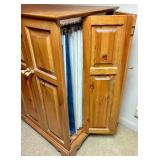 "The Collector" Pine Dual Sided Bifold Door Cabinet for Storing Art Prints/Artwork