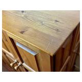 "The Collector" Pine Dual Sided Bifold Door Cabinet for Storing Art Prints/Artwork