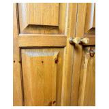 "The Collector" Pine Dual Sided Bifold Door Cabinet for Storing Art Prints/Artwork