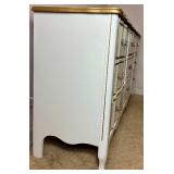 Vintage 9 Drawer French Provincial Style Lowboy Dresser