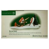 Department 56 North Star Commuter Train Station, Northern Lights Fire Station, Raising the Flag at the North Pole, Rescue Ready and Santa