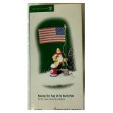 Department 56 North Star Commuter Train Station, Northern Lights Fire Station, Raising the Flag at the North Pole, Rescue Ready and Santa