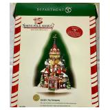 Department 56 North Star Commuter Train Station, Northern Lights Fire Station, Raising the Flag at the North Pole, Rescue Ready and Santa