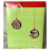 North Pole Series Dept 56 Teddy Bear Training Center Holiday Gift Set, Real Plastic Snow Factory, Welcome to Elfland Gateway Entrance, Peppermint Front Yard with Peppermint Candies Sidewalk
