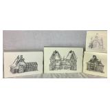 Dept 56 Early Editions of North Pole Series North Pole Express Depot, North Pole Gate, Mrs. Claus