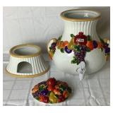 Department 56 Cornucopia Dellarobia Cider Server with Original Box and Harvest Covered Bowl