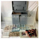 Large Scrapboooking Assortment of Papers, Stamps, Beads, Tools and More