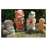 Vintage Holiday Blow Mold Yard Decorations