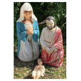 Vintage Blow Mold Nativity Set Yard Decorations