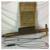 Antique Bundle of Rug Beaters, Rid-Jid Washboard J. R. Clark Co. Minneapolis, MN. and "The Triumph" Hand -Operated Seed Planter Janesville, Wis.