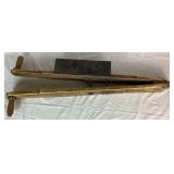 Antique Bundle of Rug Beaters, Rid-Jid Washboard J. R. Clark Co. Minneapolis, MN. and "The Triumph" Hand -Operated Seed Planter Janesville, Wis.