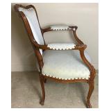 Vintage Upholstered Louis XV Style Chair