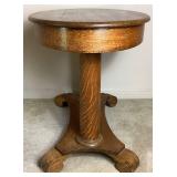 Heirloom Line Gray Furniture Co. Antique Tiger Oak Library Table with Drawer