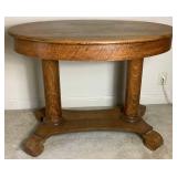 Heirloom Line Gray Furniture Co. Antique Tiger Oak Library Table with Drawer