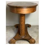 Heirloom Line Gray Furniture Co. Antique Tiger Oak Library Table with Drawer