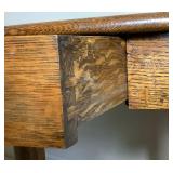 Heirloom Line Gray Furniture Co. Antique Tiger Oak Library Table with Drawer