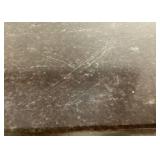 Victorian Hand Carved Parlor Table on Wheels with Marble Top