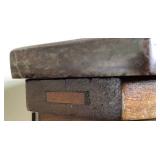 Victorian Hand Carved Parlor Table on Wheels with Marble Top