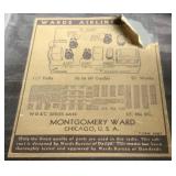 Montgomery Ward Air Wave Loop Ariel System Radio