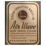 Montgomery Ward Air Wave Loop Ariel System Radio
