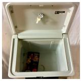 Sentry Fire Safe Model 2180 with key 15" W x 11" D x 13" H and Montgomery Ward Combo Floor Safe Model 9042 22" H x 23" D x 16.5" W