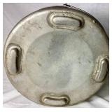 Two Stainless Steel Milk Containers/Buckets 13" H x 13" bottom diameter, 7.5" opening diameter