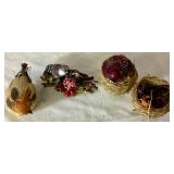 Feathered Bird Ornaments for Holiday Bird Tree - 37 assorted birds & feathers plus painted egg