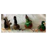 Feathered Bird Ornaments for Holiday Bird Tree - 37 assorted birds & feathers plus painted egg
