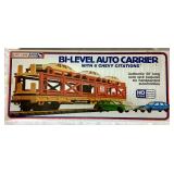 Life-Like HO Scale Train Set No.8779 With Mountain, Buildings, Cars, Trees, Tracks and Accessories In Original Box
