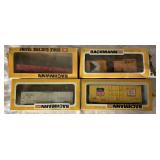 Vintage Bachmann HO Scale Train Set with Cars In Original Boxes, Tracks and Accessories