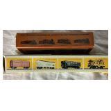 Vintage Bachmann HO Scale Train Set with Cars In Original Boxes, Tracks and Accessories