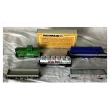 Vintage Bachmann HO Scale Train Set with Cars In Original Boxes, Tracks and Accessories