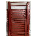 Childrens Vintage Folding Slat Table and Chairs