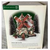 Department 56 North Pole Series Northern Lights Tinsel Mill, Cold Care Clinic, Hand Carved Nutcracker Factory and North Pole Town Hall