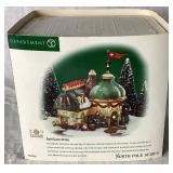 Department 56 North Pole Series Northern Lights Tinsel Mill, Cold Care Clinic, Hand Carved Nutcracker Factory and North Pole Town Hall