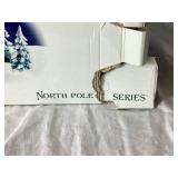 Dept 56 North Pole Series Lego Bundle - Lego Warehouse Forklift, Lego Building Creation Station, Brick Lift and Little Builders