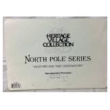 Dept 56 Early Editions of North Pole Series Reindeer Barn, Weather and Time Observatory and Tassy