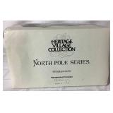 Dept 56 Early Editions of North Pole Series Reindeer Barn, Weather and Time Observatory and Tassy