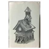 Dept 56 Early Editions of North Pole Series Tin Soldier Shop, Post Office and North Pole Chapel