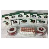 North Pole Series Dept 56 Character Figurines & Accessories - 12 boxes with Two Candy Cane Fences & Peppermint Sidewalk