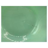 Antique Tartentum Painted Glass Sauces Bowls Pomono Green Uranium Custard Glass - Set of 6