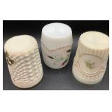 Antique Custard Uranium Glass Tumblers from Various Manufacturers - 6 total