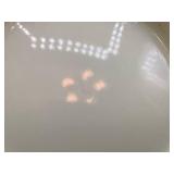 Antique Heisey Hand Painted Ring Band Custard Uranium Glass Butter Dish, Spooner and Tumbler