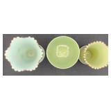 Antique Custard Uranium Glass Souvenir Collection Lot 2  - 11 Assorted Pieces