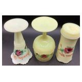 Antique Custard Uranium Glass Souvenir Collection Lot 2  - 11 Assorted Pieces