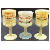 Antique Custard Uranium Glass Souvenir Collection Lot 2  - 11 Assorted Pieces