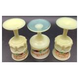 Antique Custard Uranium Glass Souvenir Collection Lot 2  - 11 Assorted Pieces