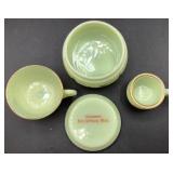 Antique Custard Uranium Glass Souvenir Collection Lot 2  - 11 Assorted Pieces