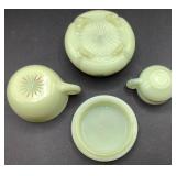 Antique Custard Uranium Glass Souvenir Collection Lot 2  - 11 Assorted Pieces