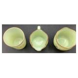 Antique Custard Uranium Glass Souvenir Collection - 9 Pieces